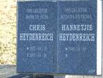 HEYDENREICH Chris 1932-2005 & Hannetjie 1940-