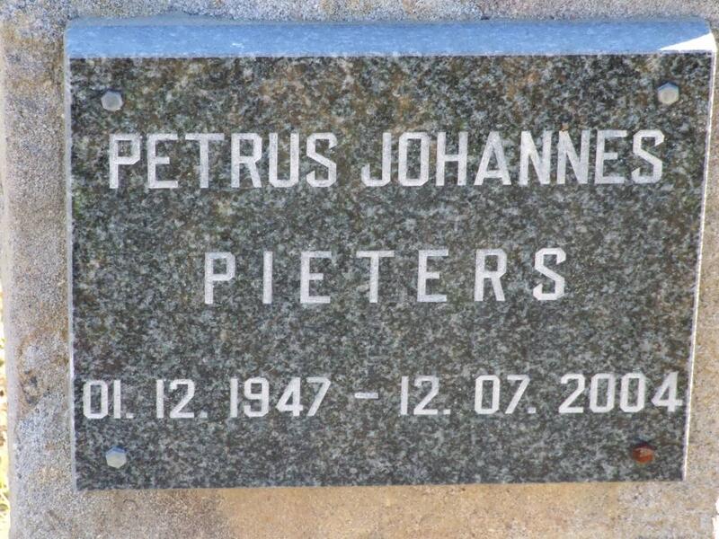 PIETERS Petrus Johannes 1947-2004