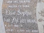 KLOKOW  Elsie Sophia, formerly VAN ZYL, nee BRINK 1912-