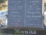 NAUDÉ Paulus Francois 1925-1986 & Margaretha ROSSOUW 1930-