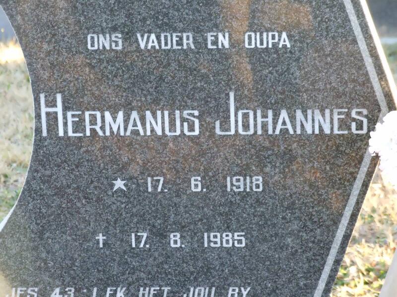 GROBLER Hermanus Johannes 1918-1985