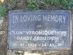 ARBUTHNOT Veronique Hope Danby 1924-2002