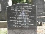 SMITH Ernest John 1887-1964 :: SMITH Eliza Ann nee SHORES 1914-1999 :: SMITH Duncan John Dixon 1947-2002