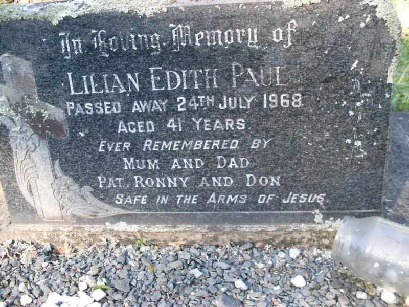 PAUL Lilian Edith -1968