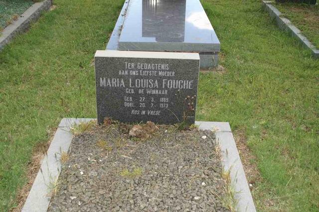 FOUCHÉ Maria Louisa nee DE WINNAAR 1889-1973