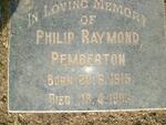 PEMBERTON Philip Raymond 1915-1993