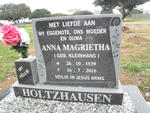 HOLTZHAUSEN Anna Magrietha nee KLEINHANS 1939-2010