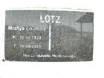 LOTZ Mathys Lourens 1929-2005