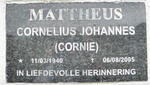 MATTHEUS Cornelius Johannes 1940-2005