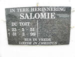 TOIT Salomie, du 1951-1999
