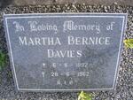 DAVIES Martha Bernice 1892-1962