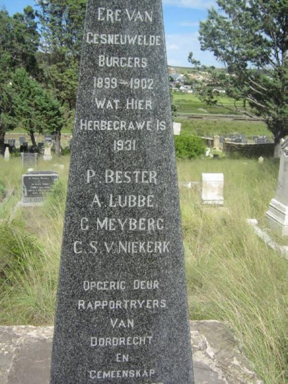1. Boer Soldiers that died during 1899-1902 in the Boer War