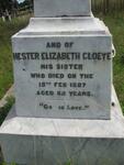 CLOETE Hester Elizabeth -1887