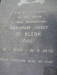 KLERK Abraham Josef, de 1929-1978