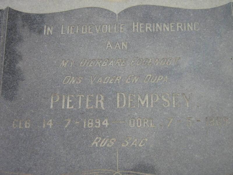 DEMPSEY Pieter 1894-1969