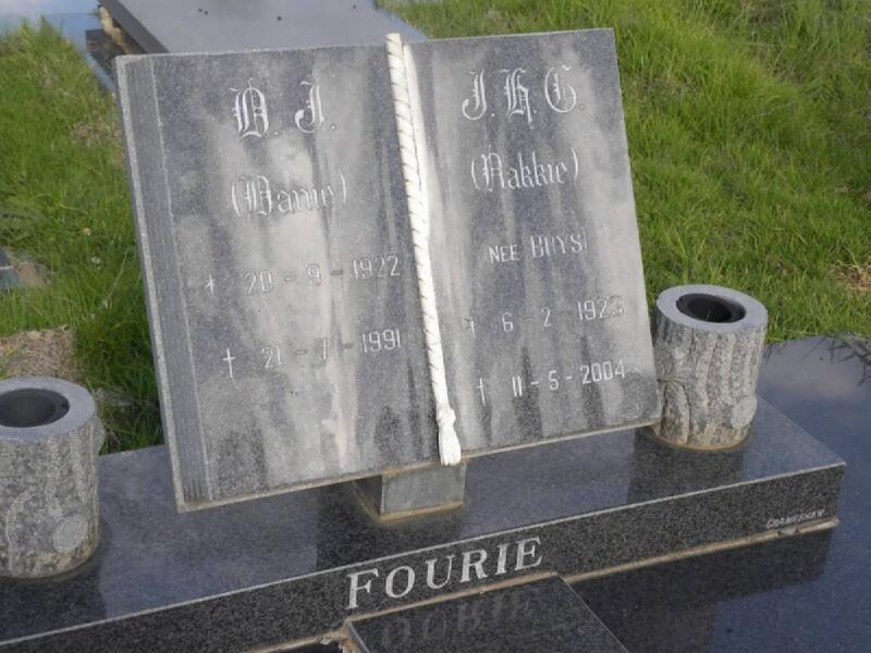 FOURIE D.J. 1922-1991 & J.H.C.  BUYS 1923-2004
