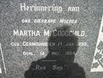 GOODCHILD Martha M. nee GERMISHUISEN 1890-1964