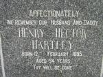 HARTLEY Henry Hector 1895-