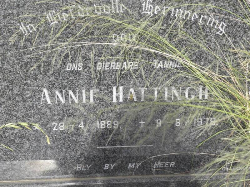 HATTINGH Annie 1889-1978
