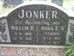 JONKER Willem D. 1889-1966 & Anna C.S.  VENTER 1894-1972