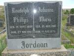 JORDAAN Roudolph Phillips 1894-1961 & Johanna Maria 1901-1975