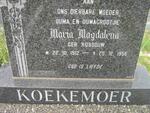 KOEKEMOER Maria Magdalena nee ROSSOUW 1912-1955