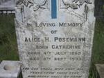 POSEMANN Alice H. nee CATHERINE 1865-1933