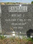 RANDALL Nicklaas J 1909-1970
