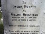 ROBERTSON William -1900