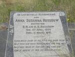 ROSSOUW Anna Susanna 1924-1941