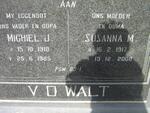 WALT Michiel J., v.d. 1910-1985 & Susanna M. 1917-2008