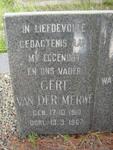 MERWE Gert, van der 1910-1967