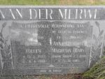 MERWE Hendrik Willem, van der 1903-1988 & Anna Christina Magritha KRUGER 1908-1983
