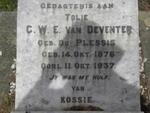 DEVENTER C.W.E., van nee DU PLESSIS 1876-1937