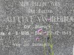 HEERDEN Aletta E., van nee DEMPSEY 1885-1949