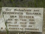 HEERDEN Gerbrechta Susanna, van 1881-1947