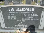 JAARSVELD Ulrich, van 1931-1999 & Hester Isabella 1936-1975