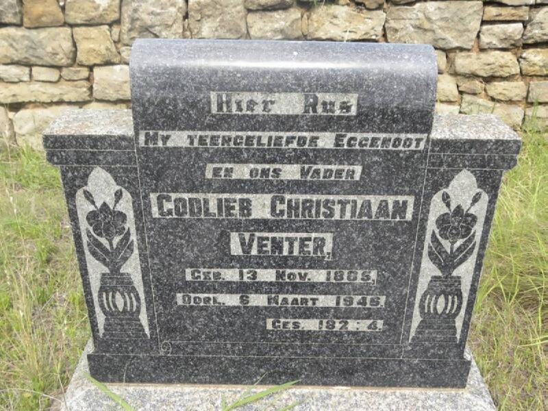 VENTER Godlieb Christiaan 1885-1946