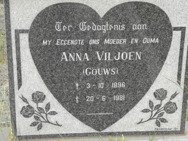 VILJOEN Anna nee GOUWS 1896-1981