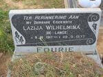 FOURIE Lazija Wilhelmina nee DE LANGE 1917-1977