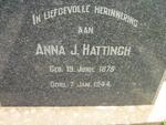 HATTINGH Anna J. 1875-1944