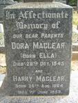 MACLEAR Harry 1864-1959 & Dora ELLA -1945