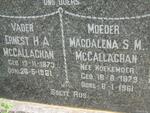 McCALLAGHAN Ernest H.A. 1873-1981 & Magdalena S.M. KOEKEMOER 1879-1961