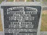 ADAMS Ewan 1882-1957 & Gertrude PEDLAR 1880-1948