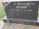 ANNANDALE Hendrik 1932-1992
