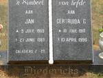 DIEDERICKS Jan 1909-1983 & Gertruida C. 1910-1996