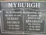 MYBURGH Albert Jacobus 1929-2010 & Annamarie SCHACHLE 1934-1997