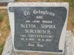 SCHLEBUSCH Aletta Sophia nee GREYVENSTEIN 1895-1963