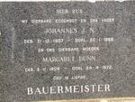 BAUERMEISTER Johannes J.N. 1907-1966 & Margaret Dunn 1909-1972