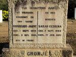CRONJE Cornelius Janse 1879-1964 & Sarah Gesiena 1884-1970